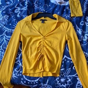 Yellow cropped long sleeve. Never worn brand new